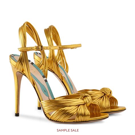 gucci gold sandals heels|gucci sandals numeran marcus.